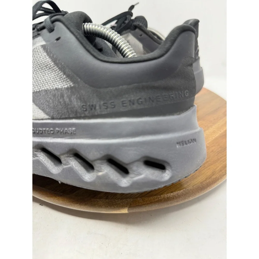 On Cloudsurfer Black Shadow Grey Running Shoes‎ Womens 7.5 3WE30050106 CloudTec